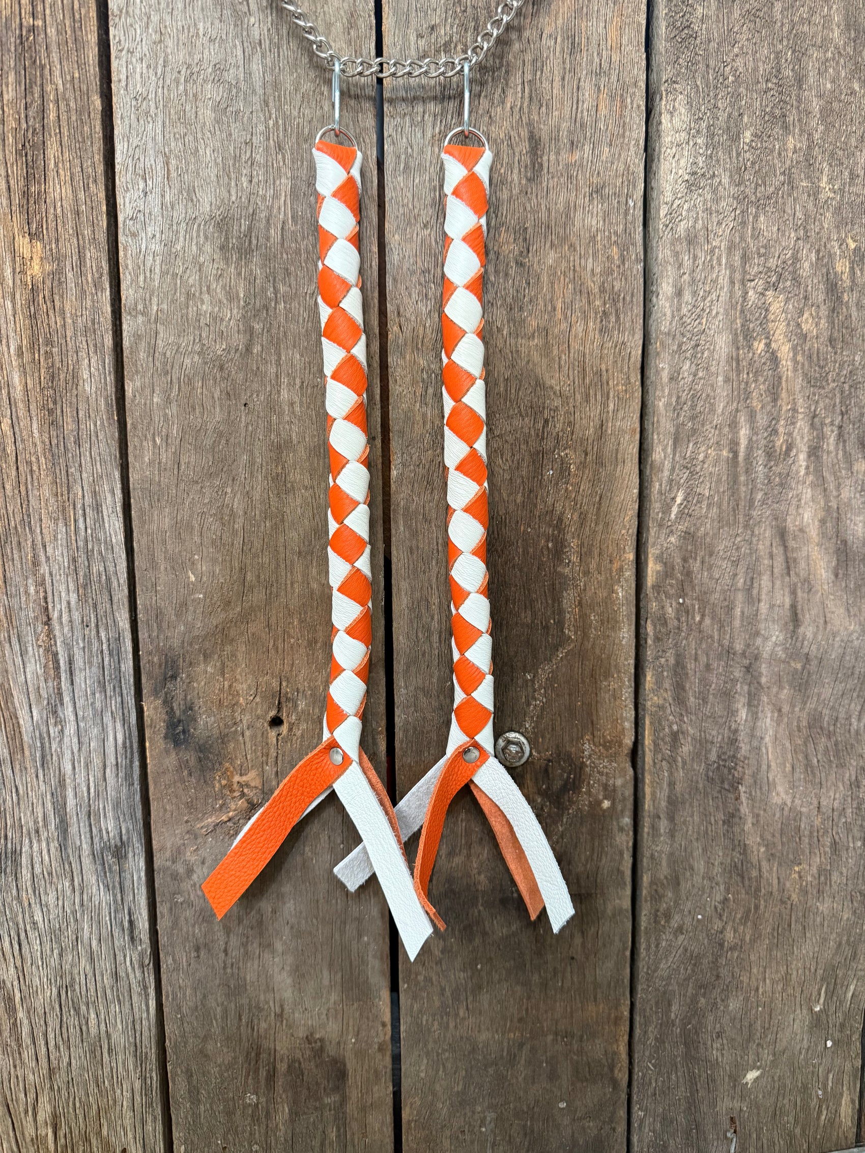 HH - Orange / White Leather Horn Honker