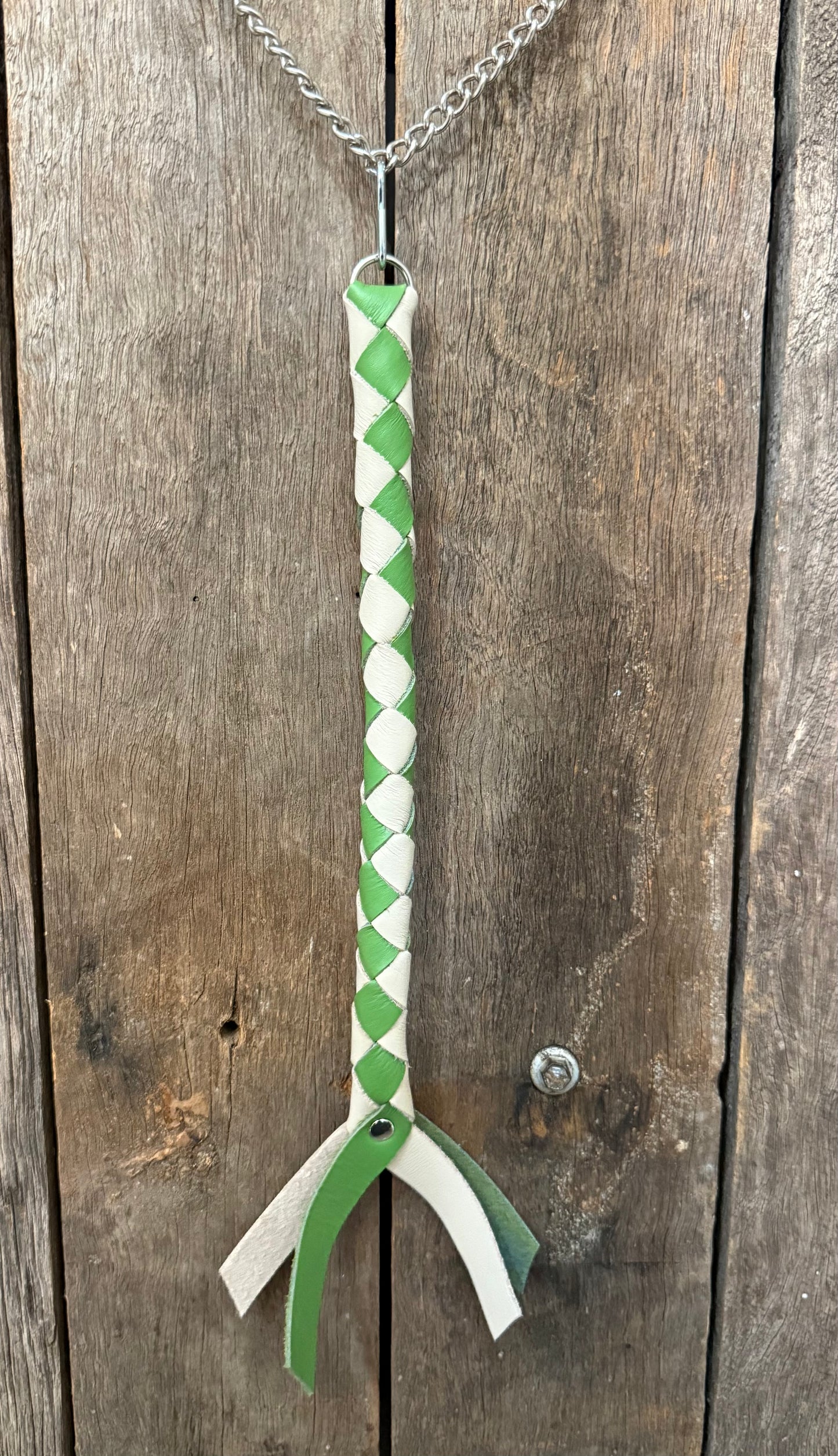 HH - Light Green / Cream Leather Horn Honker