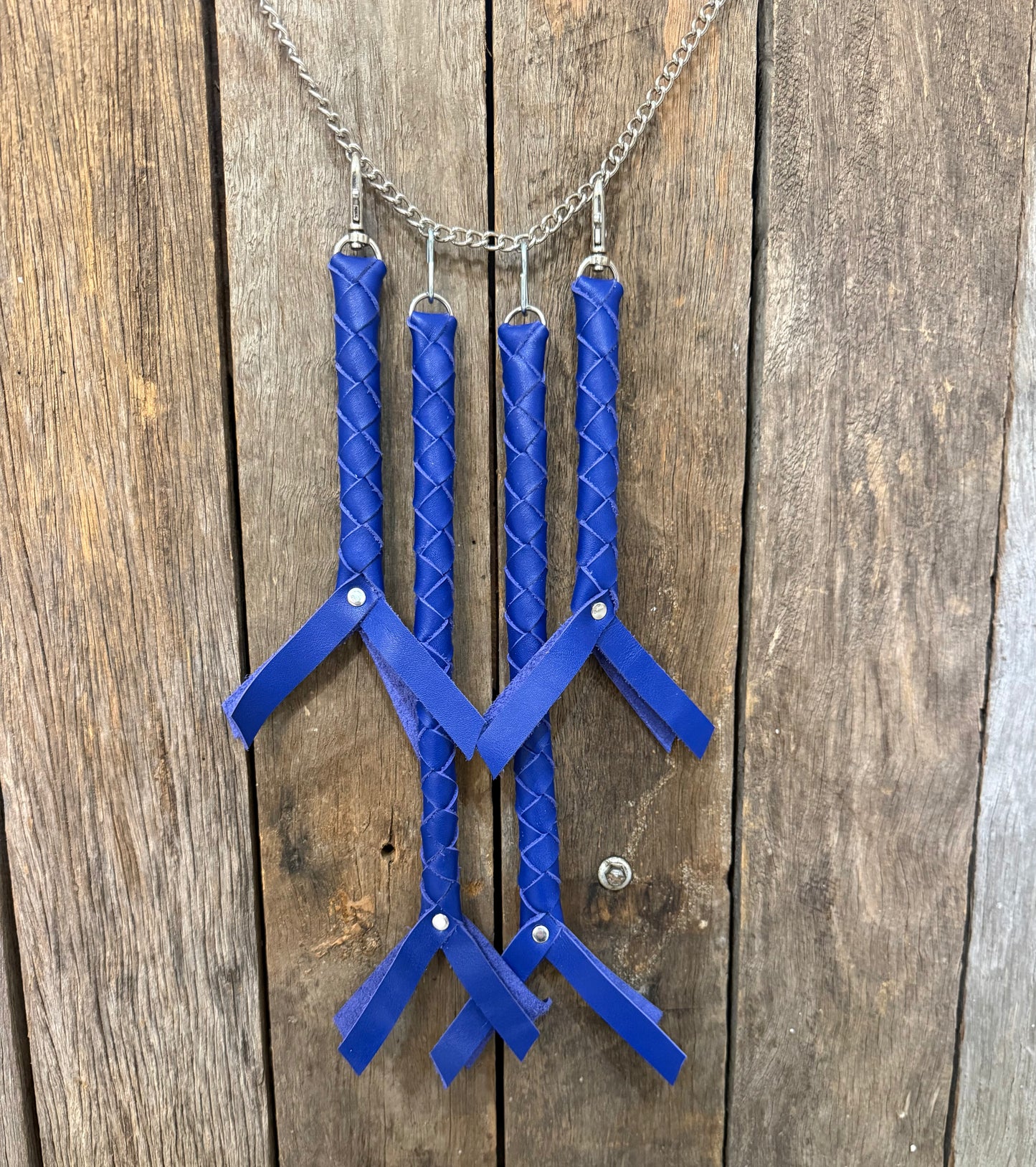 HH - Solid Blue Leather Horn Honker