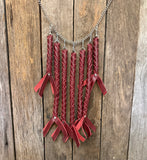 HH - Solid Red Leather Keychain/Fob