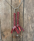 HH - Solid Red Leather Keychain/Fob
