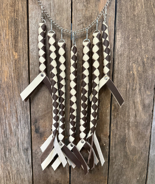 HH - Chocolate Brown / Cream Leather Horn Honker