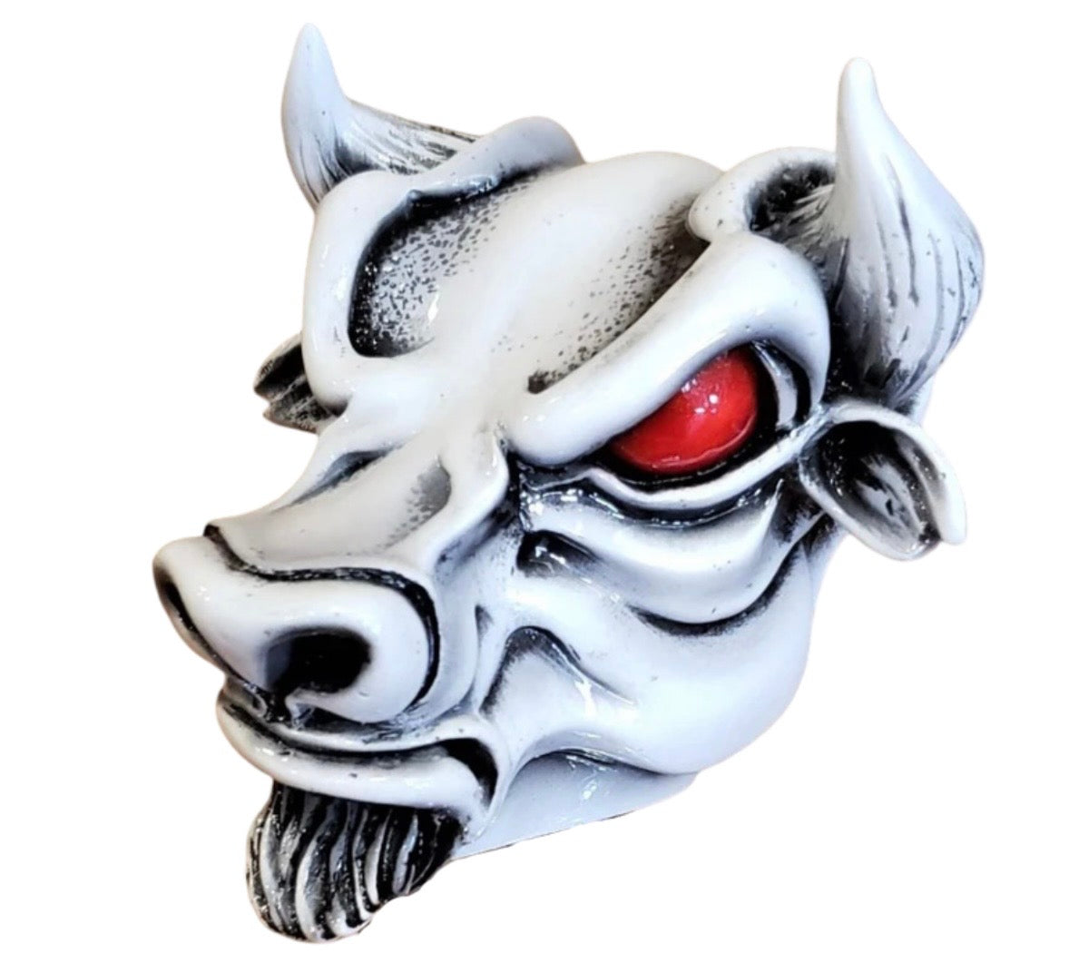 GS-BUW1: White Bull Head Gear Shift Knob