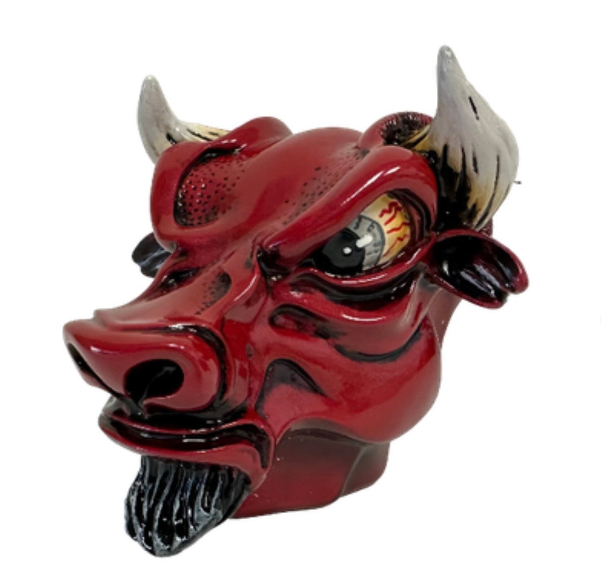 GS-BUR1: Burgundy/Red Bull Head Shift Knob