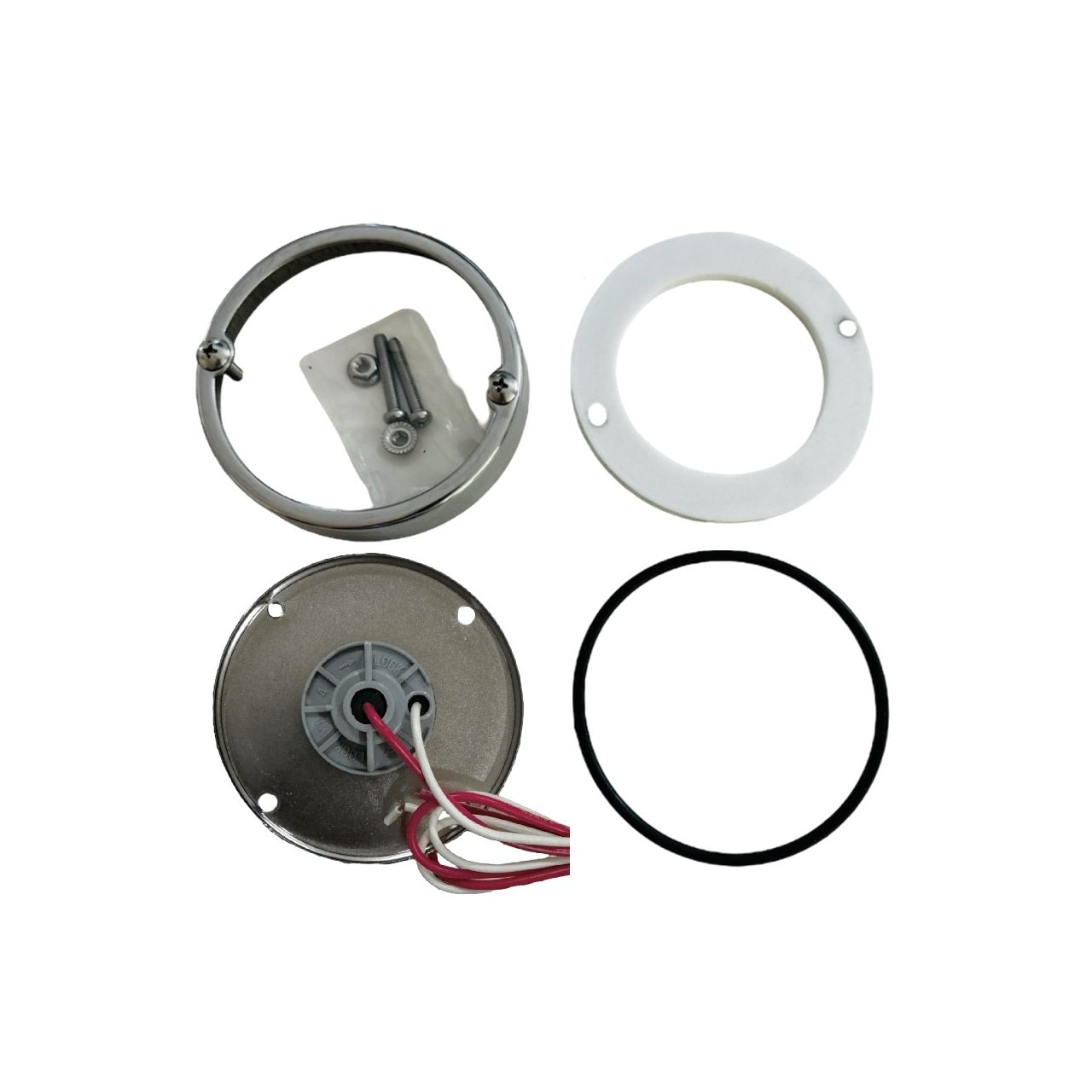 JML-K3 - 2 Wire 1156 Watermelon Flush Mount Twist Lock Socket Kit (Without Lens)