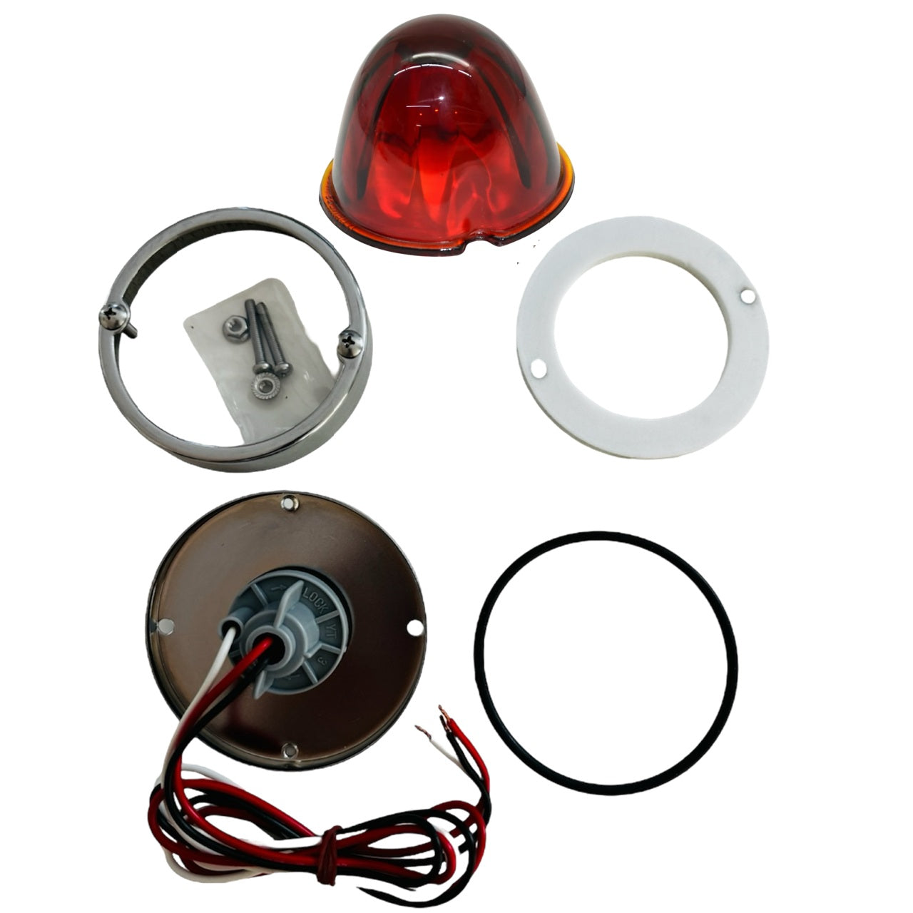 JML-WK4-R : 2nd GEN. Red Lens Watermelon Glass KIT - 3 WIRE 1157