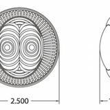 ASL - 25400PA - 2000 - 2" Designer Series - Purple Lens / Amber LED