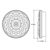 ASL - 40200AC -  4000 - 4" Designer Series - Clear Lens / Amber LED