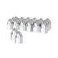 UNITED PACIFIC - 10047 - Chrome Plastic 1.5" x 2.75" Bullet Push On Nut Cover (box of 20)