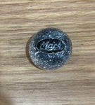 GS-MS3 :  Silver Glitter Round Knob with Oval black/silver MACK detail