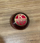 GS-KR1 : Red Glitter Round Knob with Round red/brass KENWORTH detail