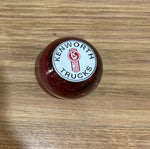 GS-KR6 :  Red Glitter Round Knob with Round white/red/black KENWORTH TRUCKS detail