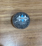 GS-IS1 : Silver Glitter Round Knob with white/silver/blue INTERNATIONAL logo detail