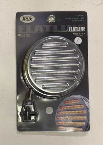 TX-TLED-F4CR : 4" Flatline Flange Mount Clear Red LED (49 Diodes)