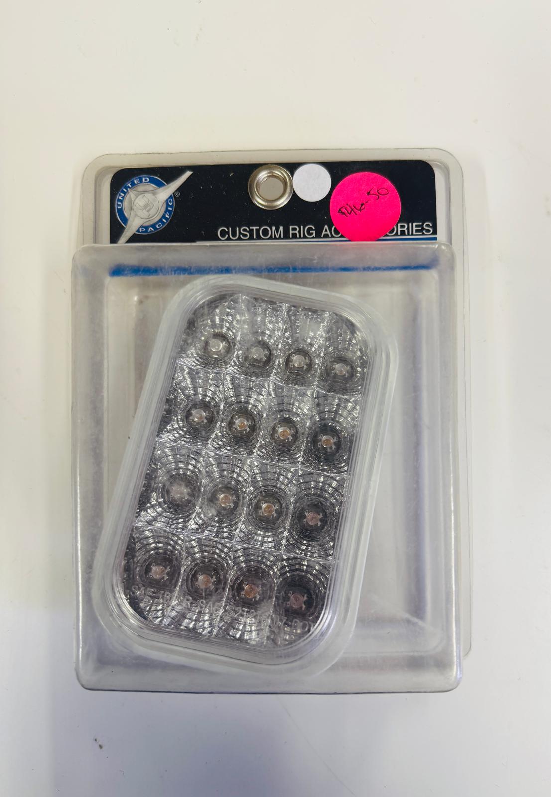 UNITED PACIFIC - 39461 : 16 LED Rectangular Reflector - Amber LED / Clear Lens