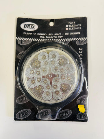 TLED-4CA : Clear 4" Round LED Light - 32 Diodes - Amber LED