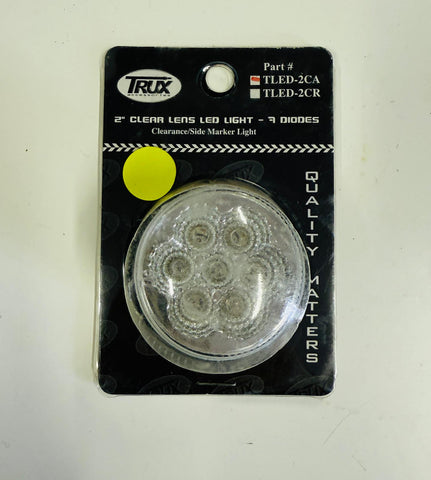 TLED-2CA : 2" Clear Lens LED Light - 7 Diodes - Amber LED