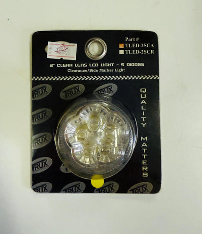 TLED-2SCA : 2" Clear Lens LED Light - 5 Diodes - Amber LED