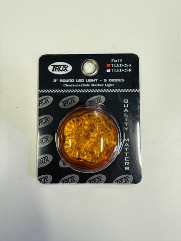 TLED-2SA : 2" Round LED Light - 5 Diodes - Amber LED