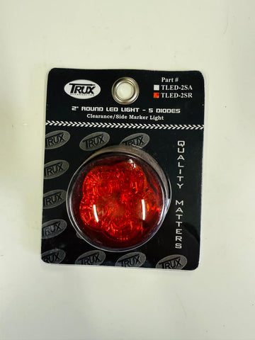 TLED-2SR : 2" Round LED Light - 5 Diodes - Red LED