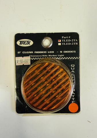 TX-TLED-2TA : 2" Round Ribbed Amber LED (9 Diodes)"