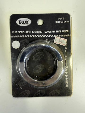 TBEZ-2CH6 : Screwless Grommet Mount 2" Bezel with Visor