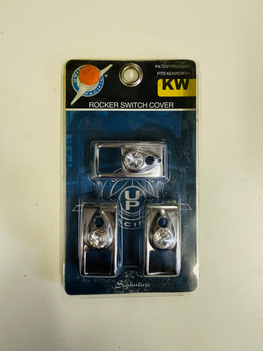 UNITED PACIFIC - 41416 : Rocker Switch Cover w/ Clear Diamond For 2006+ Kenworth (Card Of 3)
