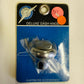 UNITED PACIFIC - 23396 : Fan / Air Glossy Knob - Screw Mount w Silver Sticker