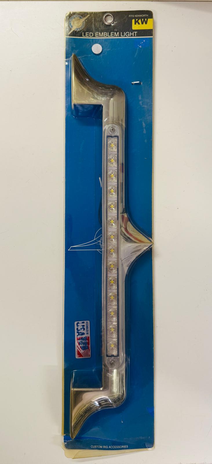 UNITED PACIFIC - 38724 : Side Bonnet Kenworth Badge Under-trim - Clear Lens / Amber LED