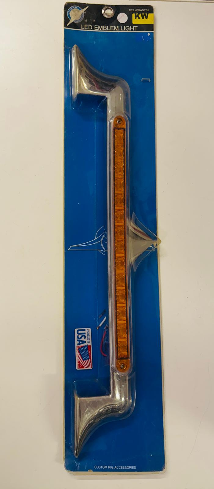 UNITED PACIFIC - 39878 : Side Bonnet Kenworth Badge Under-trim - Amber Lens / Amber LED (Copy)