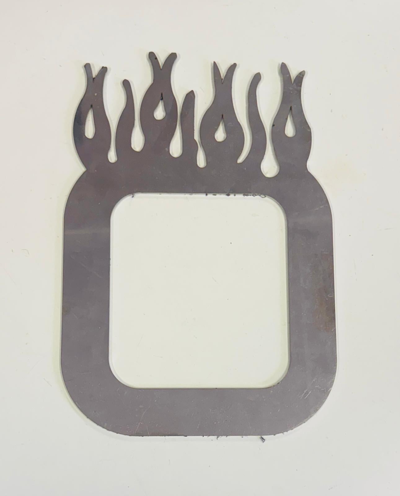Stainless piece #4 - Flame Door Handle Surround
