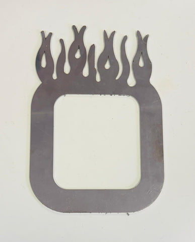 Stainless piece #4 - Flame Door Handle Surround