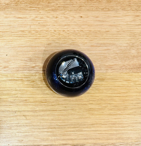 GS-CB2 : Blue Glitter Round Knob with Round black.silver CUMMINS C detail