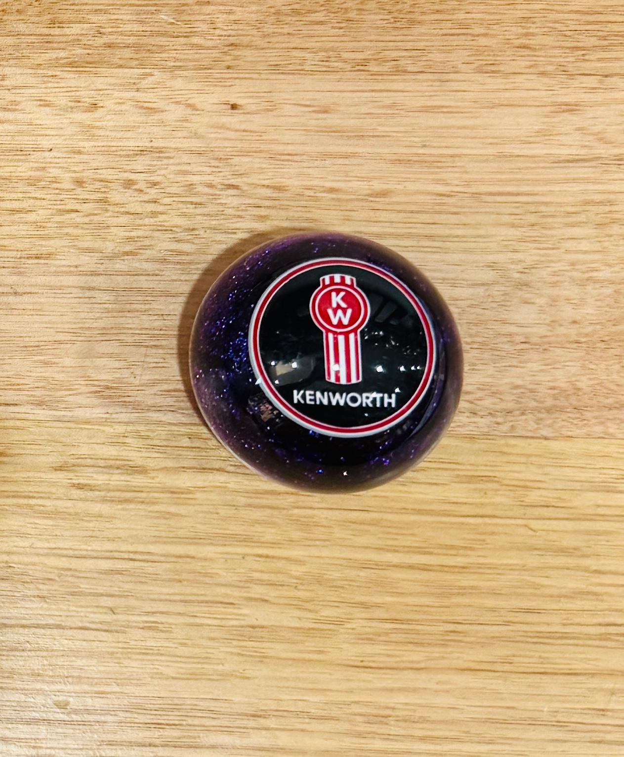 GS-KP2 : Purple Glitter Round Gear Shifter Knob with Round black/red/white KW logo detail