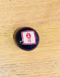 GS-KP9 : Purple Glitter Round Knob with Square white/red KW detail