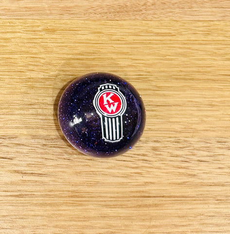GS-KP11 : Purple Glitter Round Knob with red/black/white KW logo detail