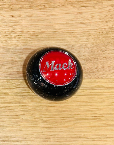 GS-MY4 : Black Glitter Round Knob with Round red/silver MACK detail