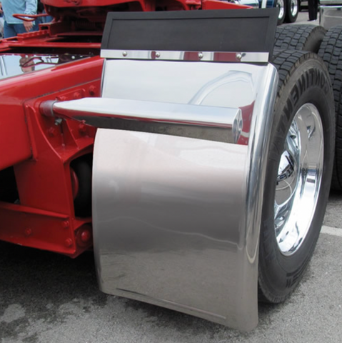 TX-TFEN-Q13 : 34" LONG STAINLESS STEEL QUARTER FENDER KIT WITH ROLLED EDGE