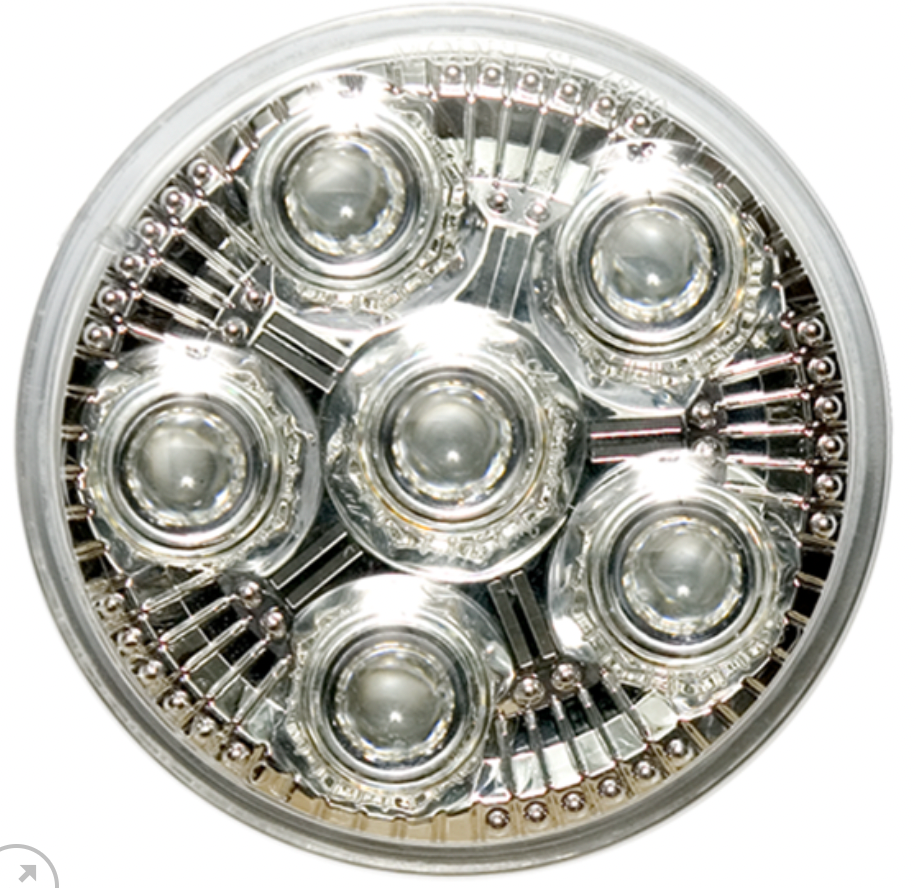 ASL - 40800W-12V - 4800 - 4" White Dragon 4″ LED Back Up Lamp 12 Volts - Clear Lens / White LED