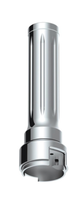 UNITED PACIFIC - 70624 : THREAD-ON DALLAS STYLE GEARSHIFT KNOB WITH 13/15/18 SPEED ADAPTER - CHROME/VERTICAL