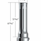 UNITED PACIFIC - 70624 : THREAD-ON DALLAS STYLE GEARSHIFT KNOB WITH 13/15/18 SPEED ADAPTER - CHROME/VERTICAL