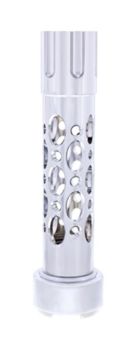 UNITED PACIFIC - 70785 : M30X3.5 THREAD-ON AUSTIN STYLE GEARSHIFT KNOB WITH 9/10 SPEED ADAPTER - CHROME/VERTICAL