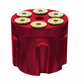 UNITED PACIFIC - 70861 : GUN CYLINDER 13/15/18 SPEED GEARSHIFT KNOB - CANDY RED