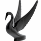 UNITED PACIFIC - 72016 : Die Cast Swan Hood Ornament - Matte Black