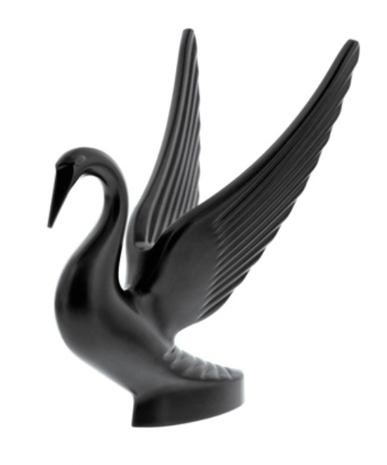 UNITED PACIFIC - 72016 : Die Cast Swan Hood Ornament - Matte Black