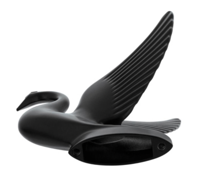 UNITED PACIFIC - 72016 : Die Cast Swan Hood Ornament - Matte Black