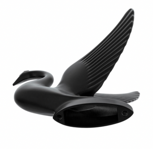 UNITED PACIFIC - 72016 : Die Cast Swan Hood Ornament - Matte Black