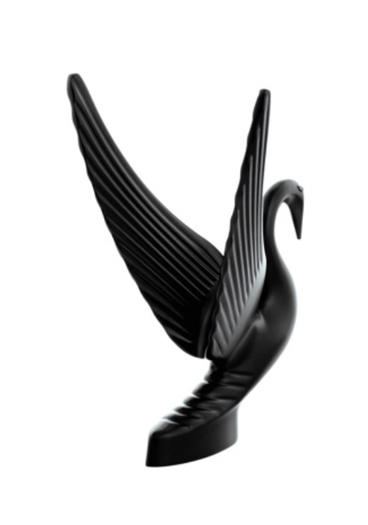 UNITED PACIFIC - 72016 : Die Cast Swan Hood Ornament - Matte Black