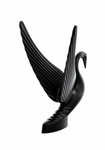 UP-72016 : Die Cast Swan Hood Ornament - Matte Black