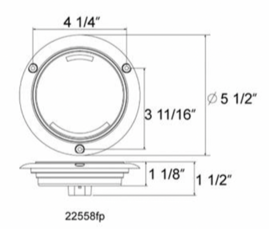 UNITED PACIFIC - 36958 : 21 LED 4" FLANGE MOUNT GLOLIGHT (TURN SIGNAL) - AMBER LED/AMBER LENS